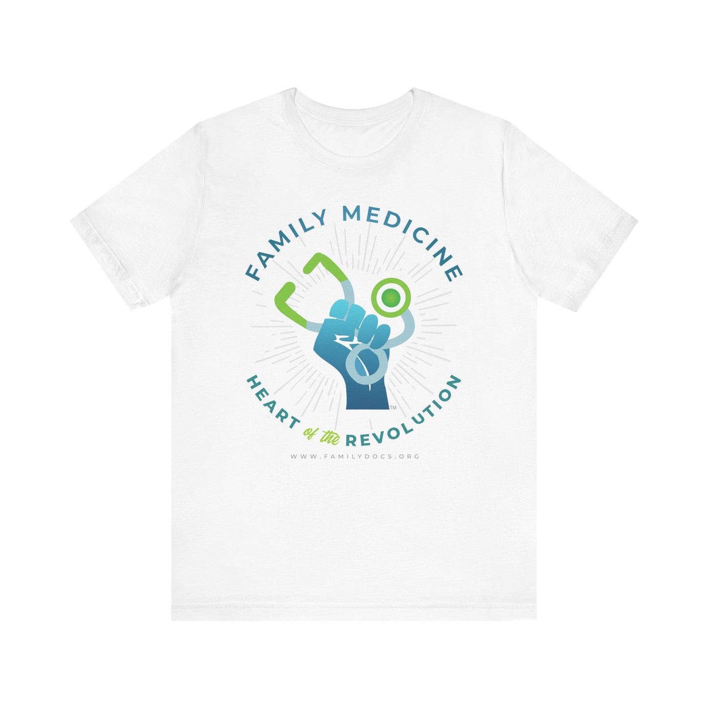 Family Medicine Heart of the Revolution Burst - Unisex Jersey Short Sleeve Tee