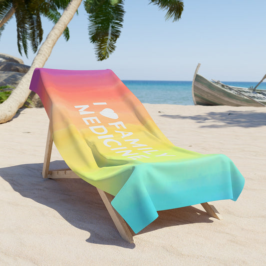 I love Family Medicine Beach Towel (Pride Edition)