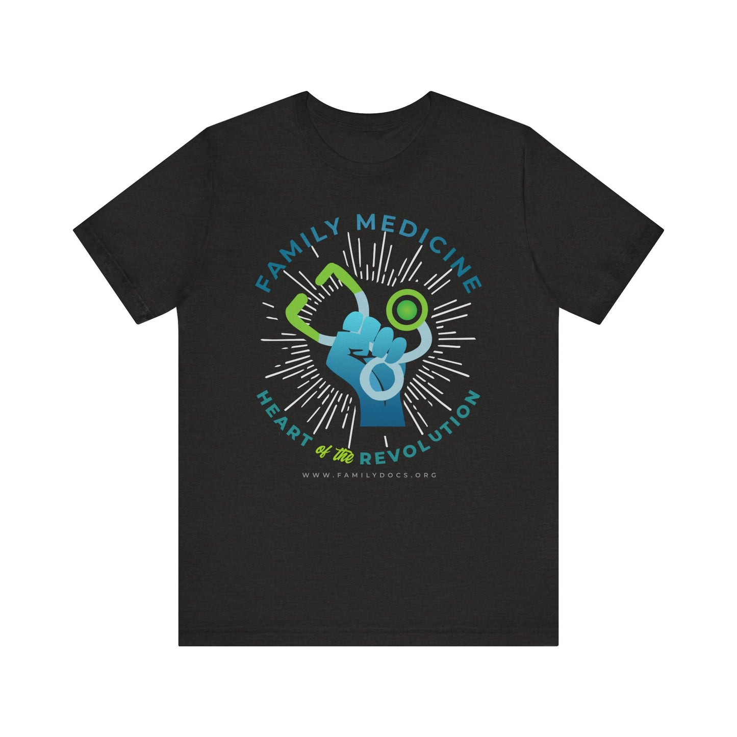 Family Medicine Heart of the Revolution Burst - Unisex Jersey Short Sleeve Tee