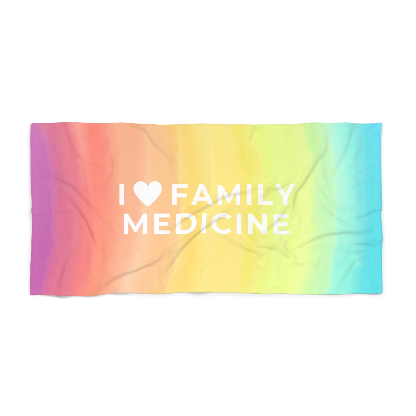 I love Family Medicine Beach Towel (Pride Edition)
