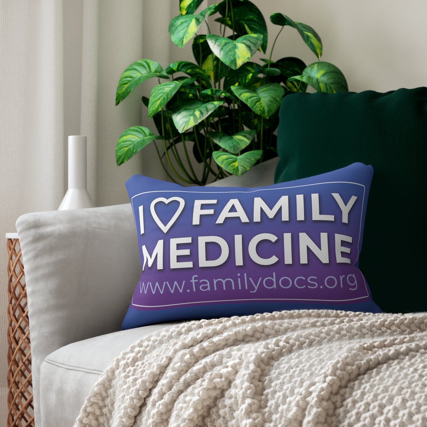 I ♥︎ Family Medicine Lumbar Pillow