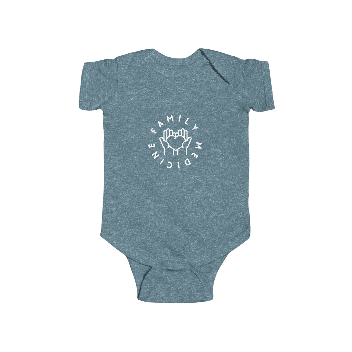 Family Medicine White Lettering Baby Onesie