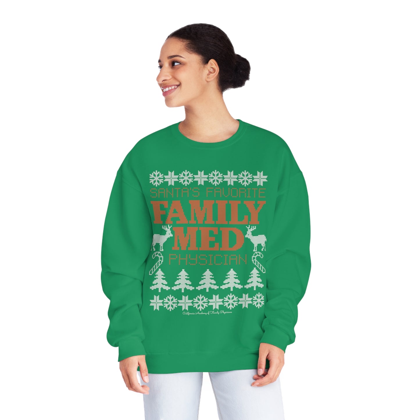 Santa's Favorite Family Med Physician Crewneck Sweatshirt