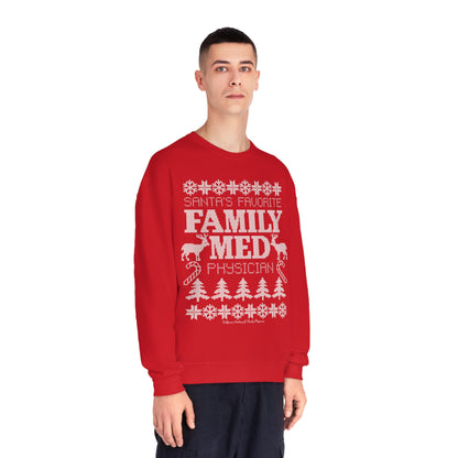 Santa's Favorite Family Med Physician Crewneck Sweatshirt