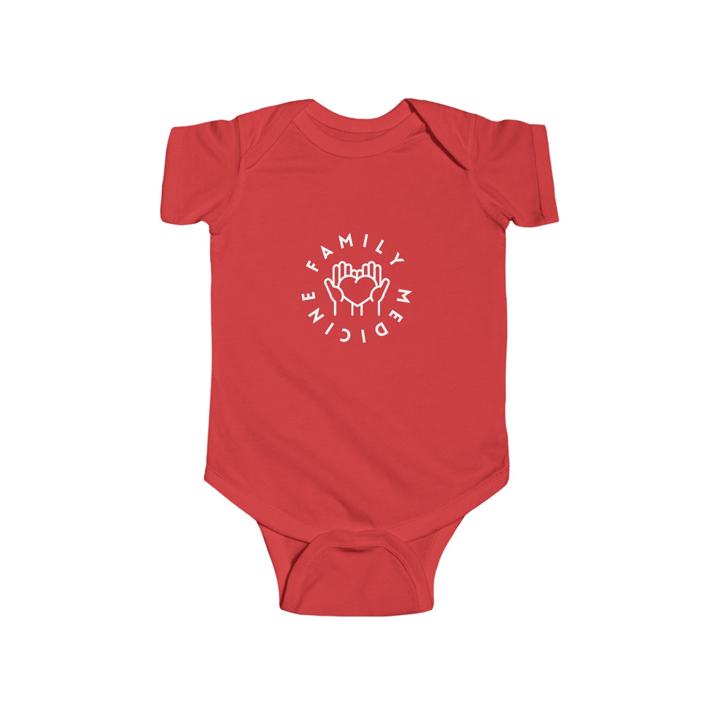 Family Medicine White Lettering Baby Onesie