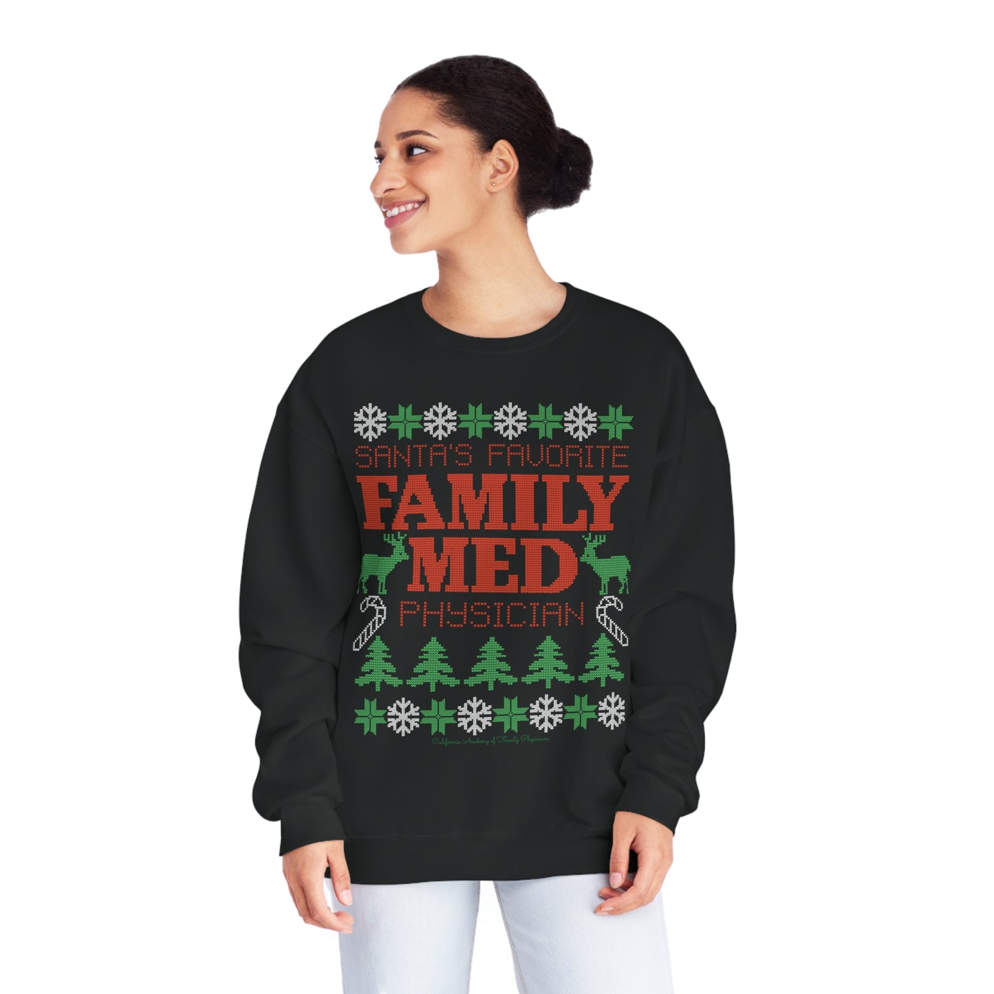 Santa's Favorite Family Med Physician Crewneck Sweatshirt