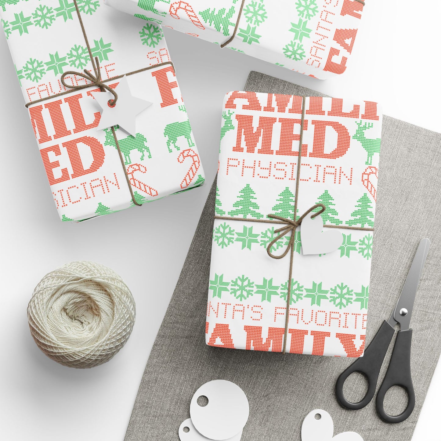 Santa's Favorite Physician Wrapping Paper