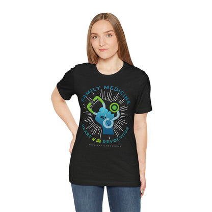 Family Medicine Heart of the Revolution Burst - Unisex Jersey Short Sleeve Tee