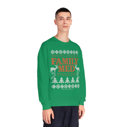 Santa's Favorite Family Med Physician Crewneck Sweatshirt