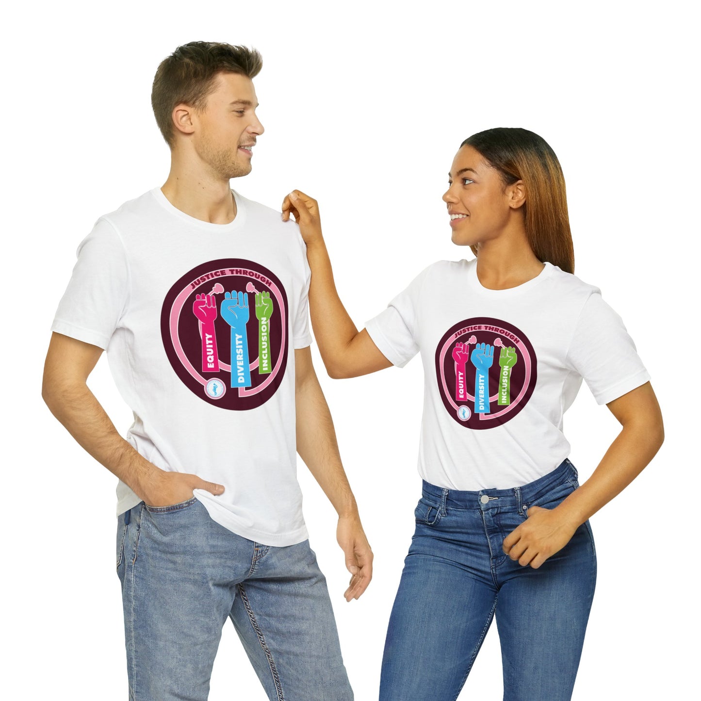 Justice Through Equity, Diversity, and Inclusion Unisex Jersey Short Sleeve Tee