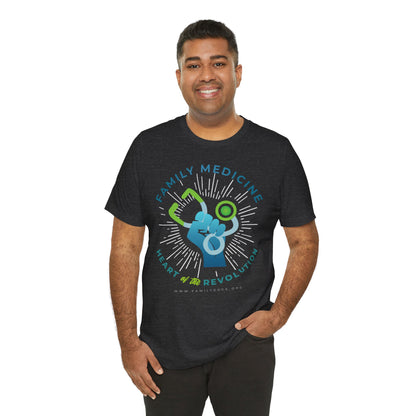 Family Medicine Heart of the Revolution Burst - Unisex Jersey Short Sleeve Tee